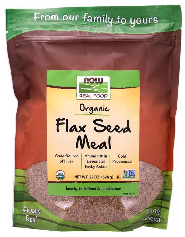 slide 1 of 1, NOW Foods Flax Seed Meal, Organic, 22 oz