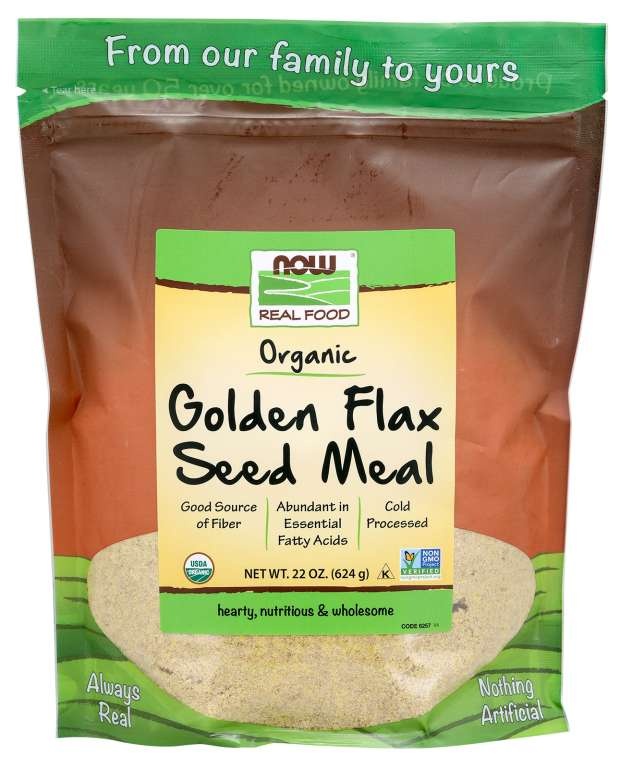 slide 1 of 1, NOW Foods Golden Flax Seed Meal, Organic, 22 oz