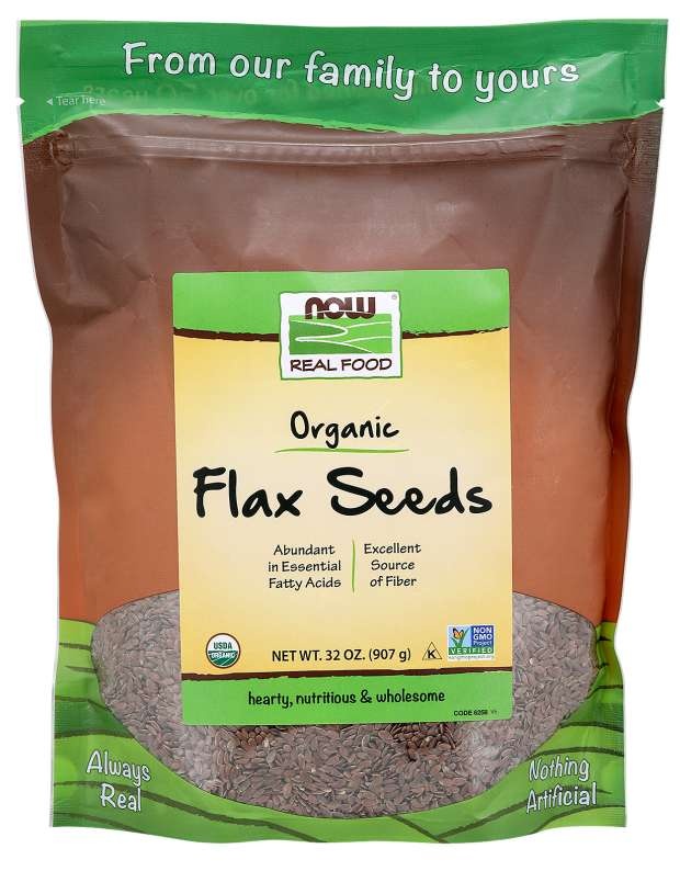 slide 1 of 1, NOW Foods Organic Flax Seeds, 2 lb