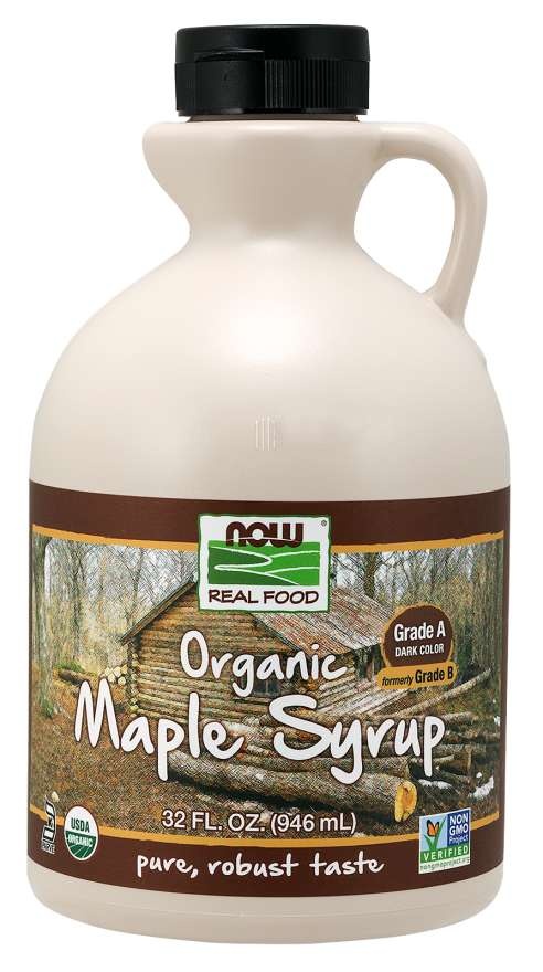 slide 1 of 1, NOW Foods Maple Syrup, Organic Grade A Dark Color, 32 oz