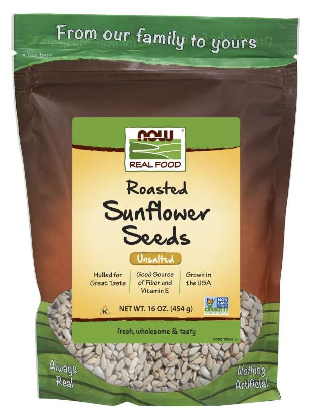 slide 1 of 1, NOW Foods Sunflower Seeds, Roasted & Unsalted, 16 oz