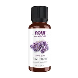 NOW Essential Oils, Lavender Oil, Soothing Aromatherapy Scent, Steam Distilled, 100% Pure, Vegan, Child Resistant Cap, 1-Ounce