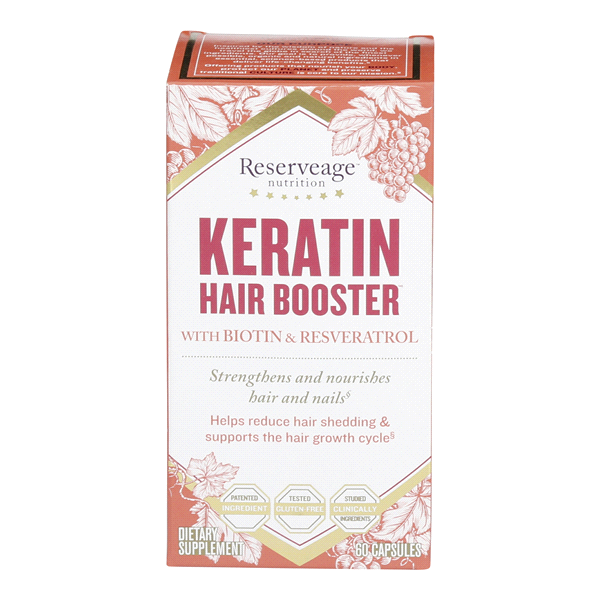 slide 1 of 5, Reserveage Nutrition Keratin Booster, 60 ct