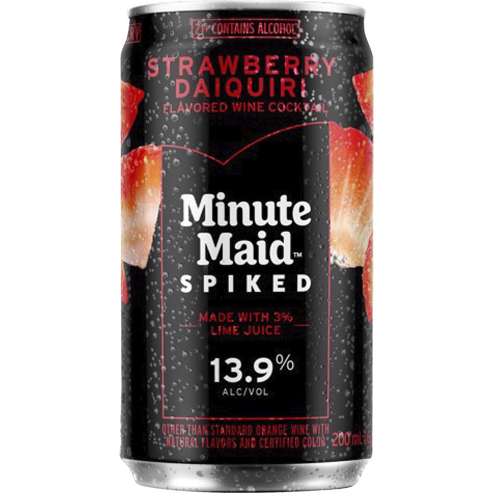 slide 1 of 1, Minute Maid Spiked Strawberry Daiquiri 4 Pack, 4 ct; 200 ml
