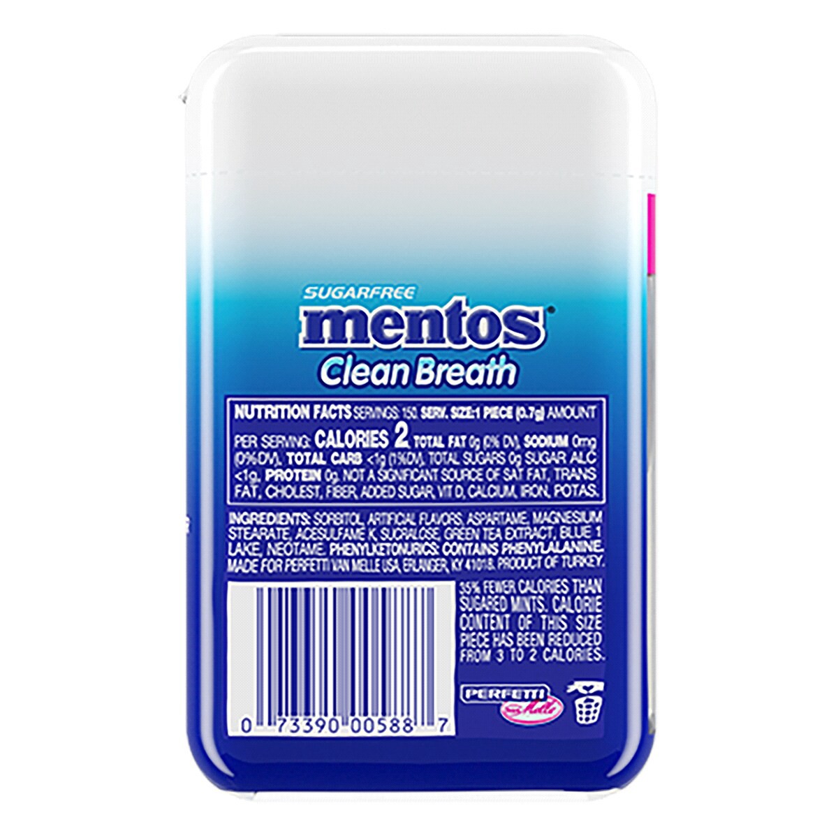 slide 2 of 3, Mentos Clean Breath Intense Peppermint Mints, 150 ct
