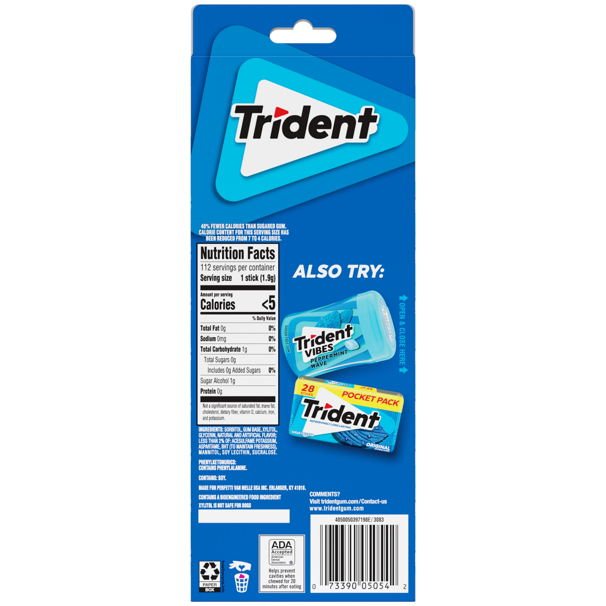 slide 2 of 2, Trident 8pk Original 112 Pc, 8 ct, 112 ct
