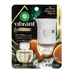 Air Wick Vibrant White Sage & Mahogany Warmer + Refill 0.67 fl oz