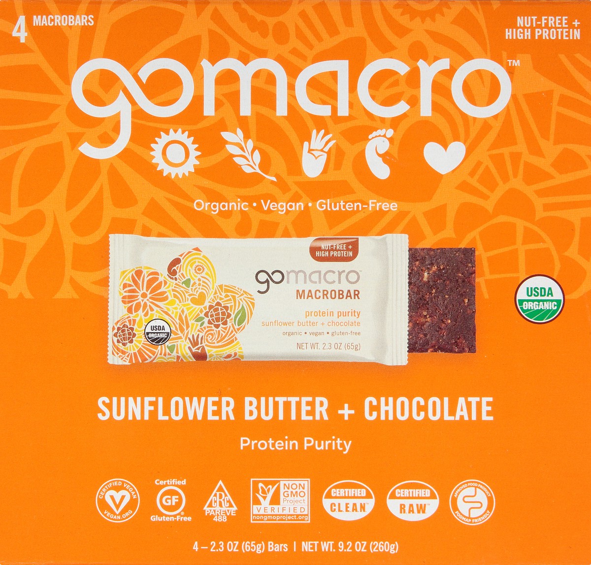 slide 9 of 10, GoMacro Macrobar Dark Chocolate And Almonds Protein Bar, 2.3 oz