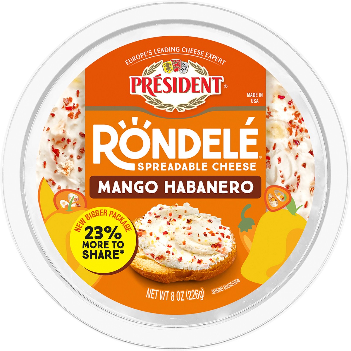 slide 6 of 11, Rondele Mango Habanero Spreadable Cheese, 8 oz