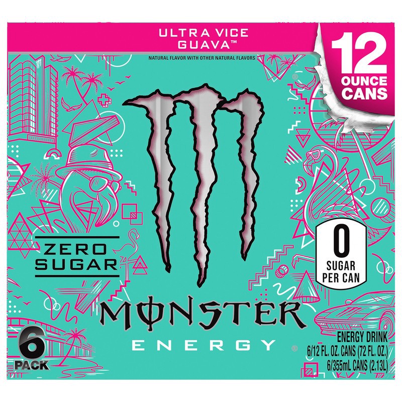 slide 1 of 1, Monster Vice Guava 6Pk, 6 ct; 12 oz