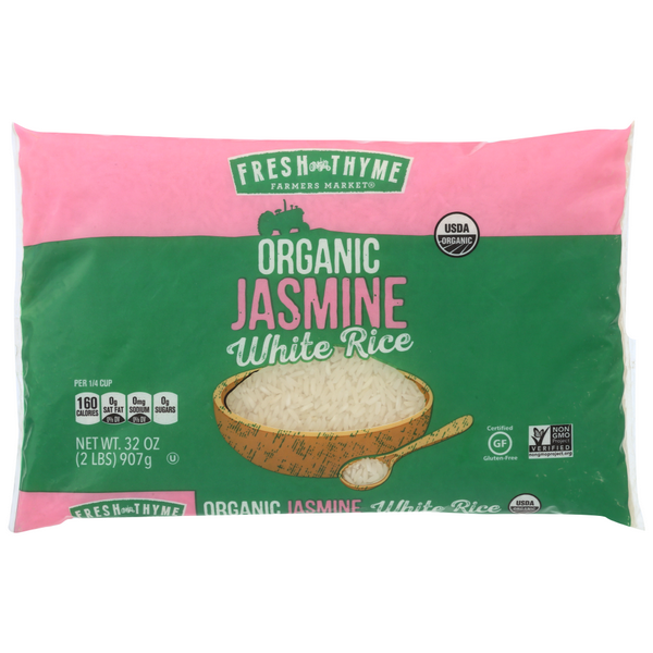 slide 1 of 1, Fresh Thyme Farmers Market Organic Jasmine White Rice, 32 oz