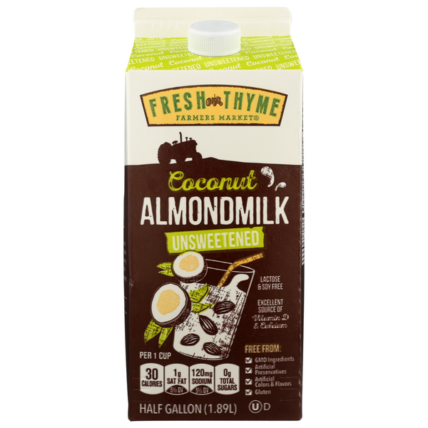 slide 1 of 1, Fresh Thyme Coconut Almond Milk, 64 fl oz