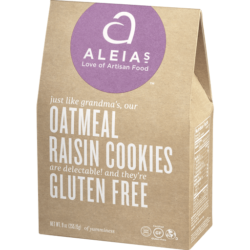 slide 3 of 8, Aleia's Gluten Free Cookies - Oatmeal Raisin, 9 oz