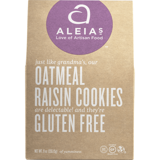 slide 4 of 8, Aleia's Gluten Free Cookies - Oatmeal Raisin, 9 oz