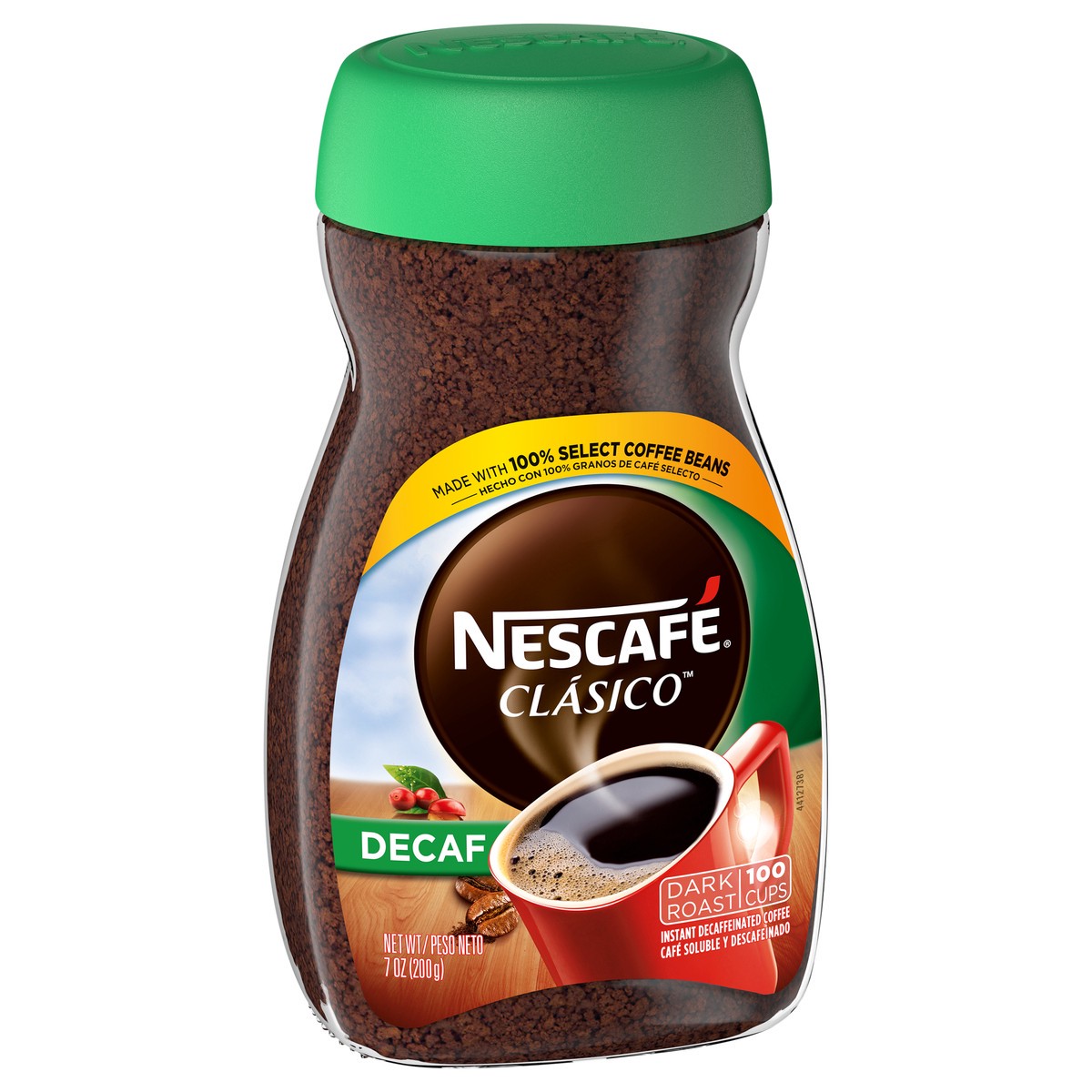 slide 2 of 9, Nescafé NESCAFÉ CLÁSICO, Instant Coffee, Decaf Dark Roast, 1 Jar (7 Oz), 7 oz