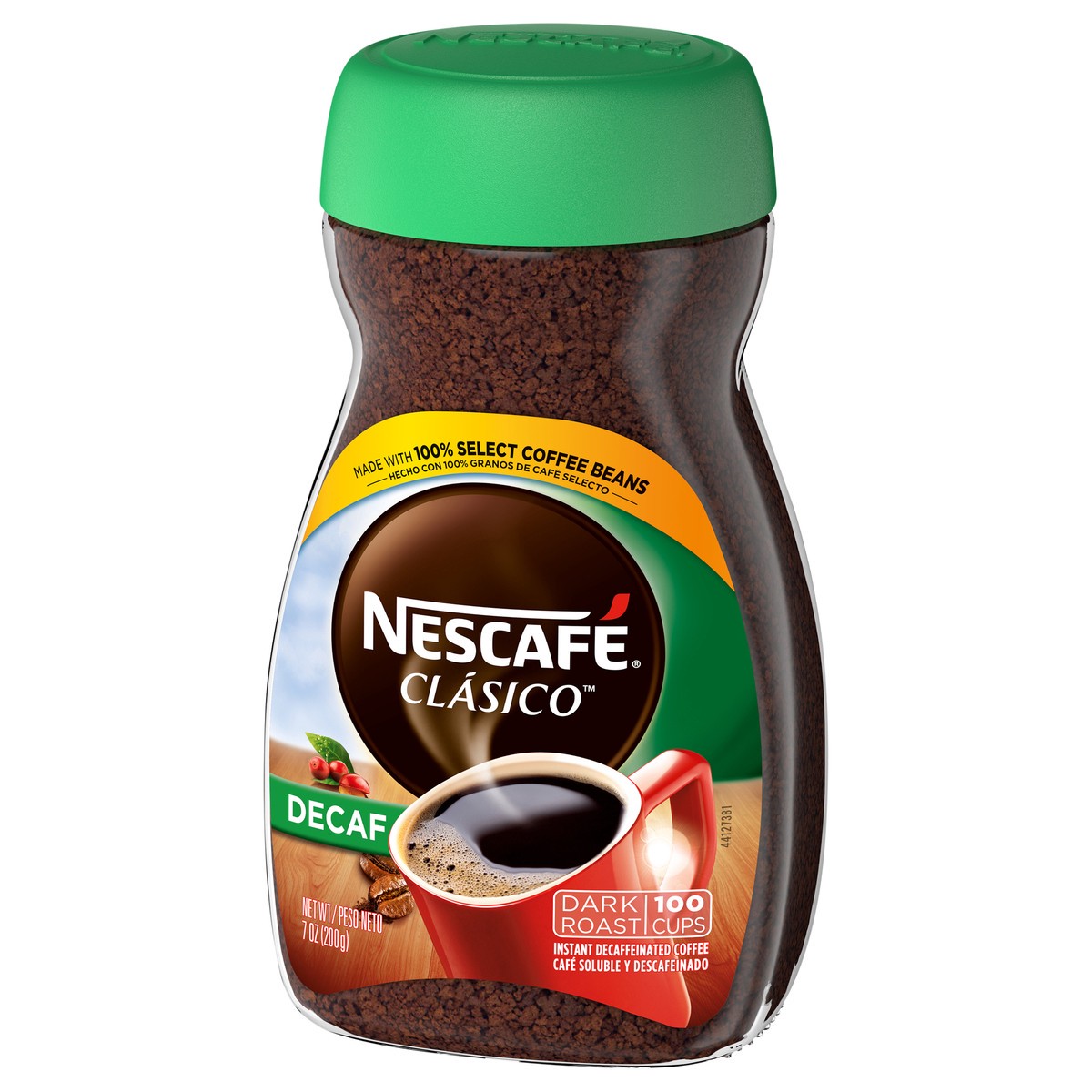 slide 3 of 9, Nescafé NESCAFÉ CLÁSICO, Instant Coffee, Decaf Dark Roast, 1 Jar (7 Oz), 7 oz