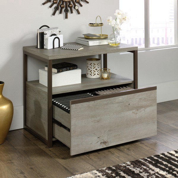 slide 3 of 9, Sauder® Manhattan Gate 30-15/16""W x 18-1/2""D Lateral File Cabinet, Mystic Oak, 1 ct