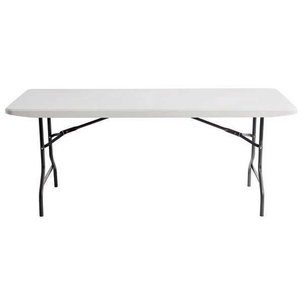 slide 9 of 10, Realspace® Molded Plastic Top Folding Table, 29""H x 72""W x 30""D, Gray Granite, 1 ct