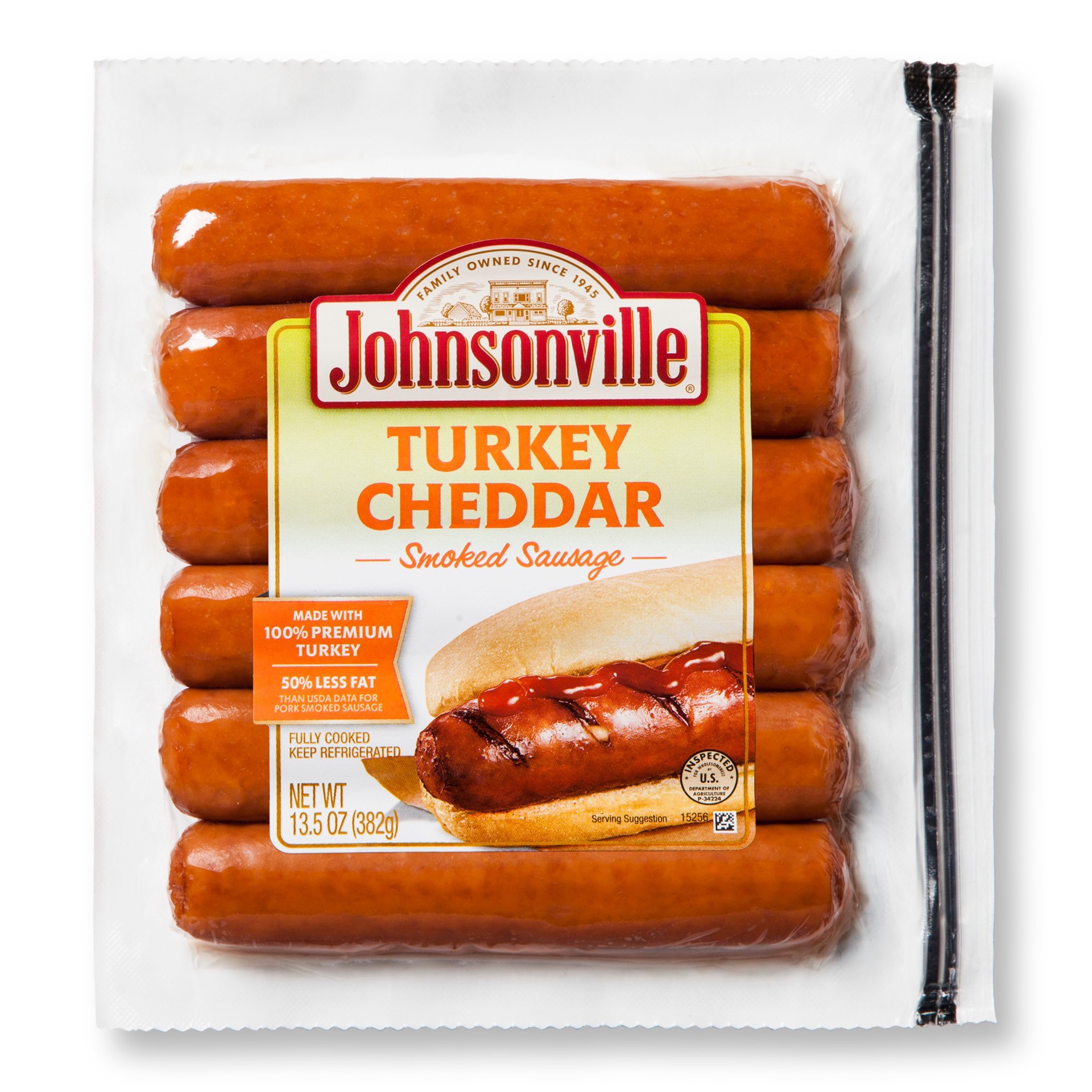 slide 1 of 1, Johnsonville Cheddar Turkey Smoked Sausage - 13.5oz, 13.5 oz