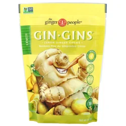 The Ginger People Gin Gins, Ginger Chews, Lemon, 3 Oz