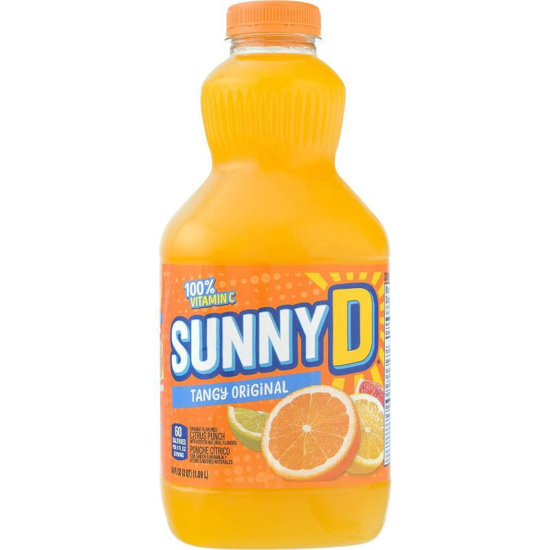 slide 1 of 2, Sunny D Sunnyd Tangy Original Orange Juice Drink, 64 Fl Oz Bottle, 64 fl oz