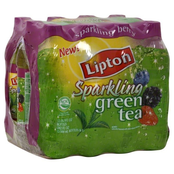 slide 1 of 1, Lipton Sparkling Green Tea Ber, 1 ct