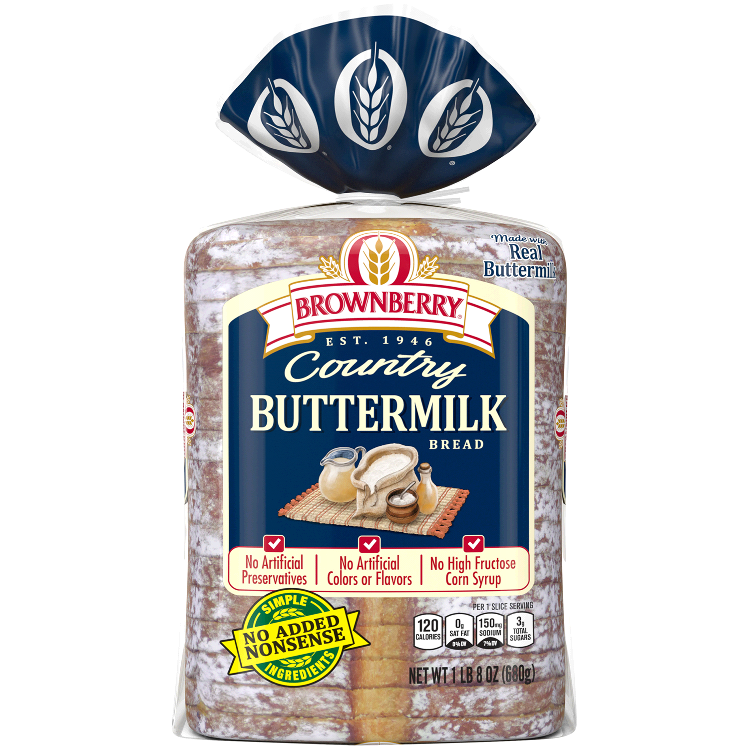 slide 1 of 2, Brownberry Country Style Buttermilk Bread, 24 oz, 24 oz