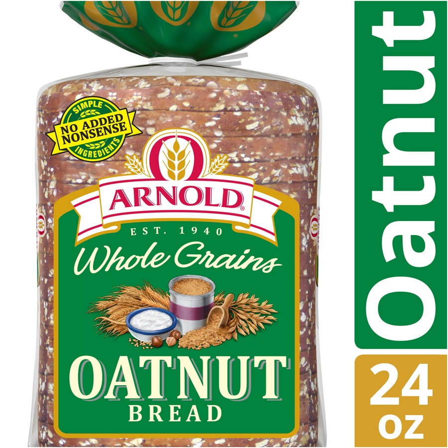 slide 4 of 8, Arnold Whole Grains Oatnut Bread, 24 oz, 24 oz