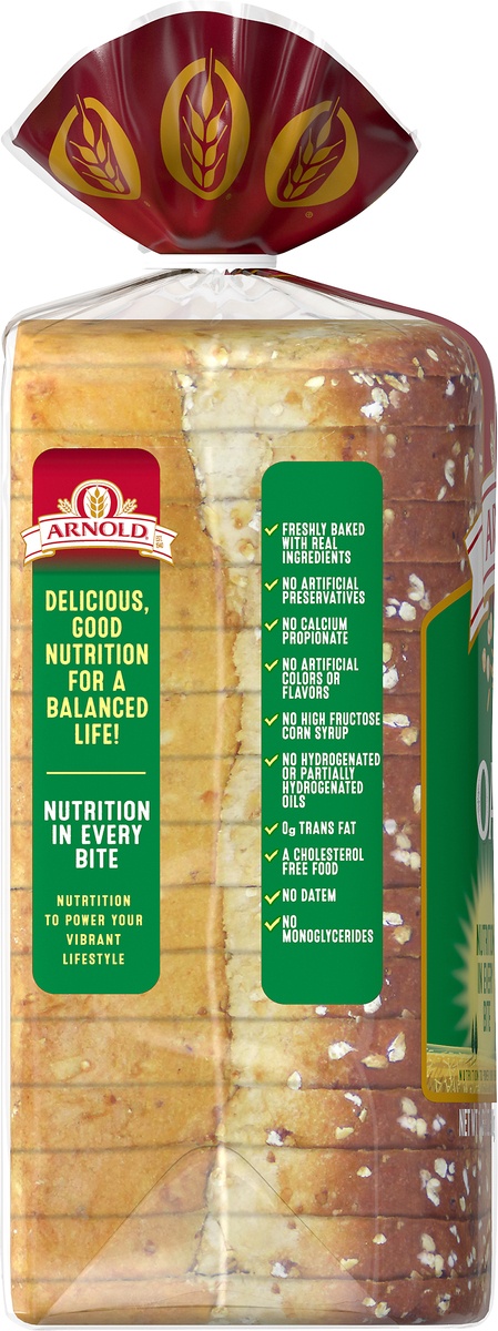 slide 4 of 8, Arnold Whole Grains Oatnut Bread, 24 oz, 24 oz