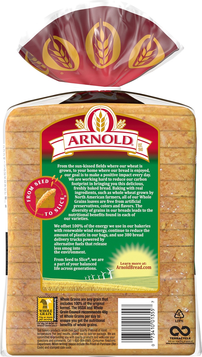 slide 6 of 8, Arnold Whole Grains Oatnut Bread, 24 oz, 24 oz