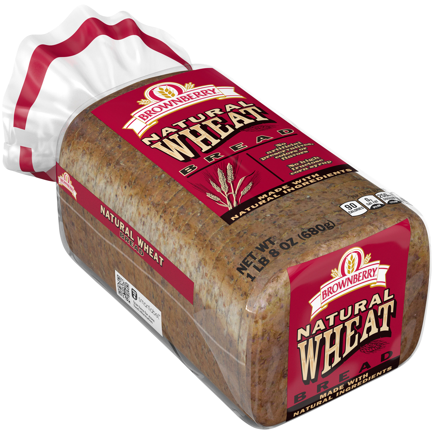 slide 2 of 2, BROWNBERRY Natural Wheat Bread, 24.0 oz