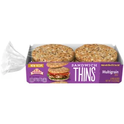 Brownberry Sandwich Thins Multigrain Rolls, 6 count, 12 oz