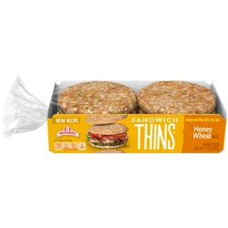 Brownberry Honey Wheat Sandwich Thins, 6 Rolls, 12 oz