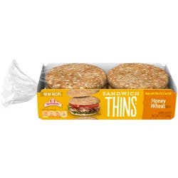 Brownberry Honey Wheat Sandwich Thins, 6 Rolls, 12 oz