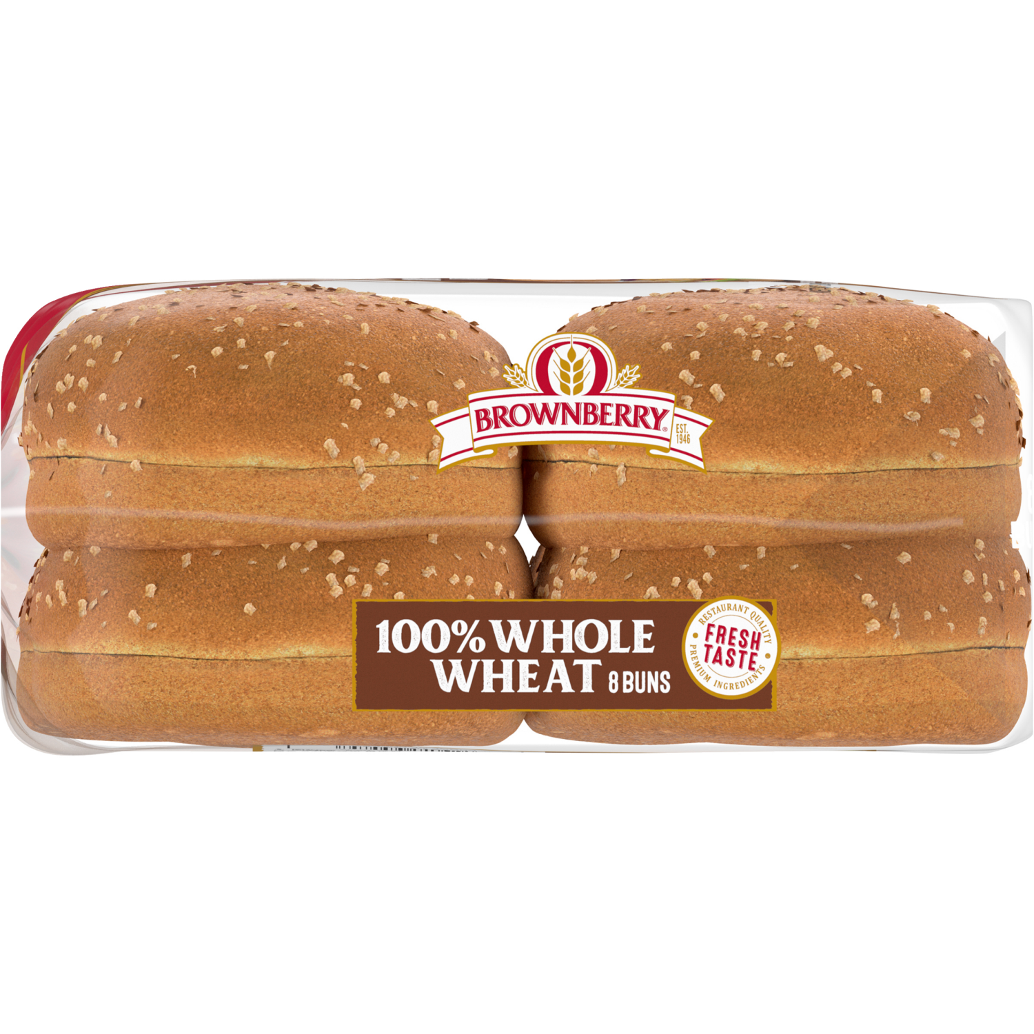 slide 3 of 3, BROWNBERRY Whole Grains 100% Whole Wheat Sandwich Buns, 16 oz