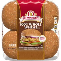 BROWNBERRY Whole Grains 100% Whole Wheat Sandwich Buns