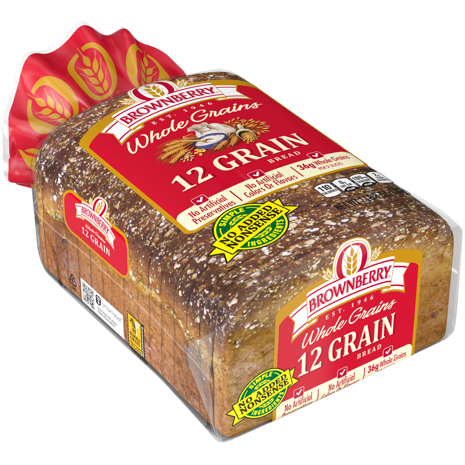 slide 2 of 2, Brownberry 12 Grains and Seeds Bread, 24 oz, 24 oz