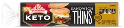 Oroweat Brownberry Superior Keto Plain Sandwich Thins, 6 count, 12 oz