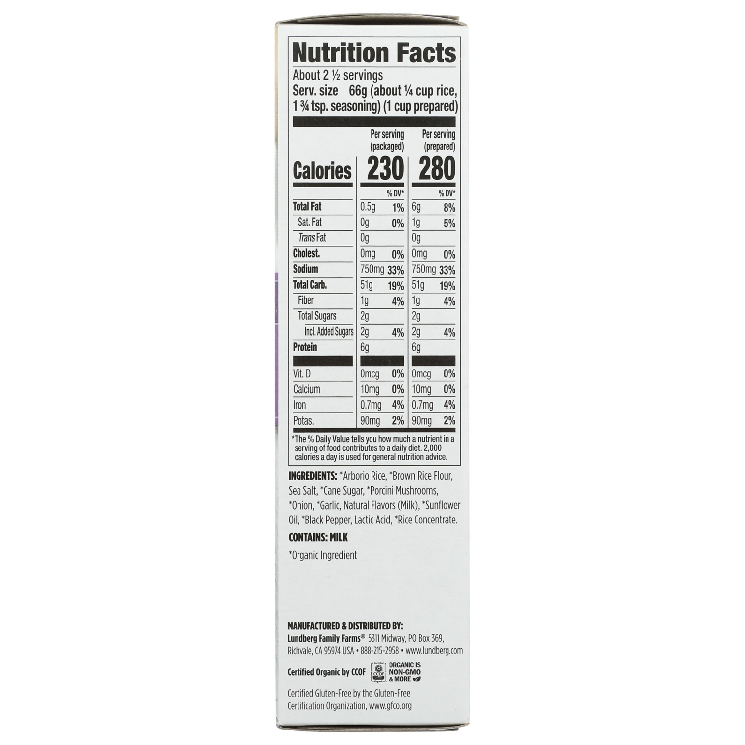 slide 3 of 3, Lundberg Family Farms Organic Mushroom Risotto 5.9 oz, 5.9 oz