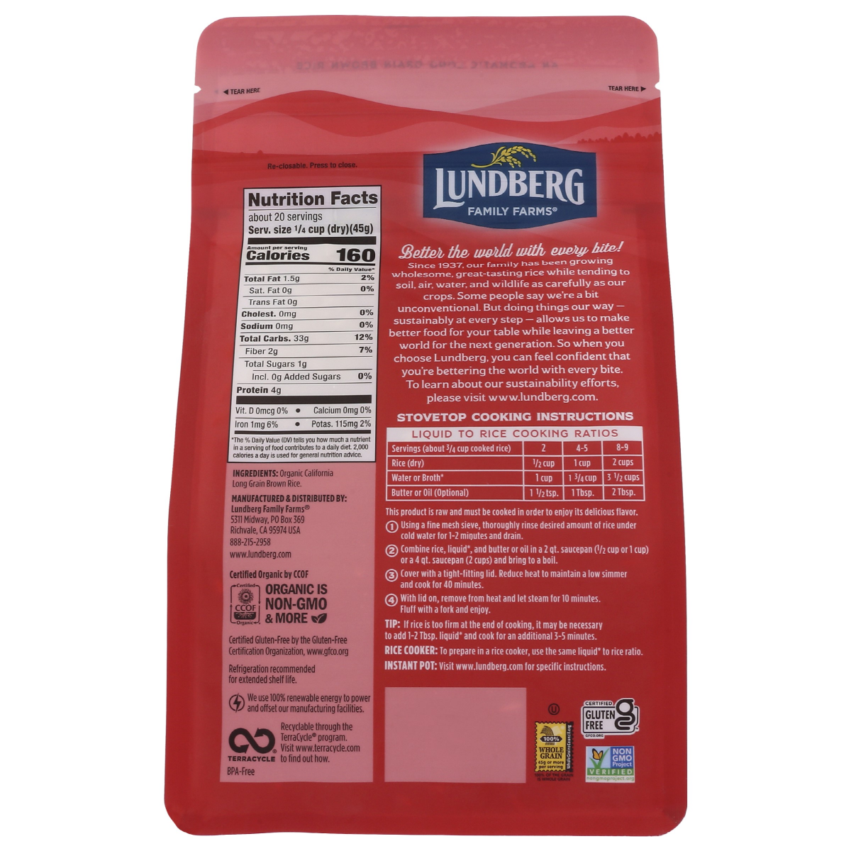slide 2 of 2, Lundberg Family Farms Basmati Brown Rice 32 oz, 32 oz