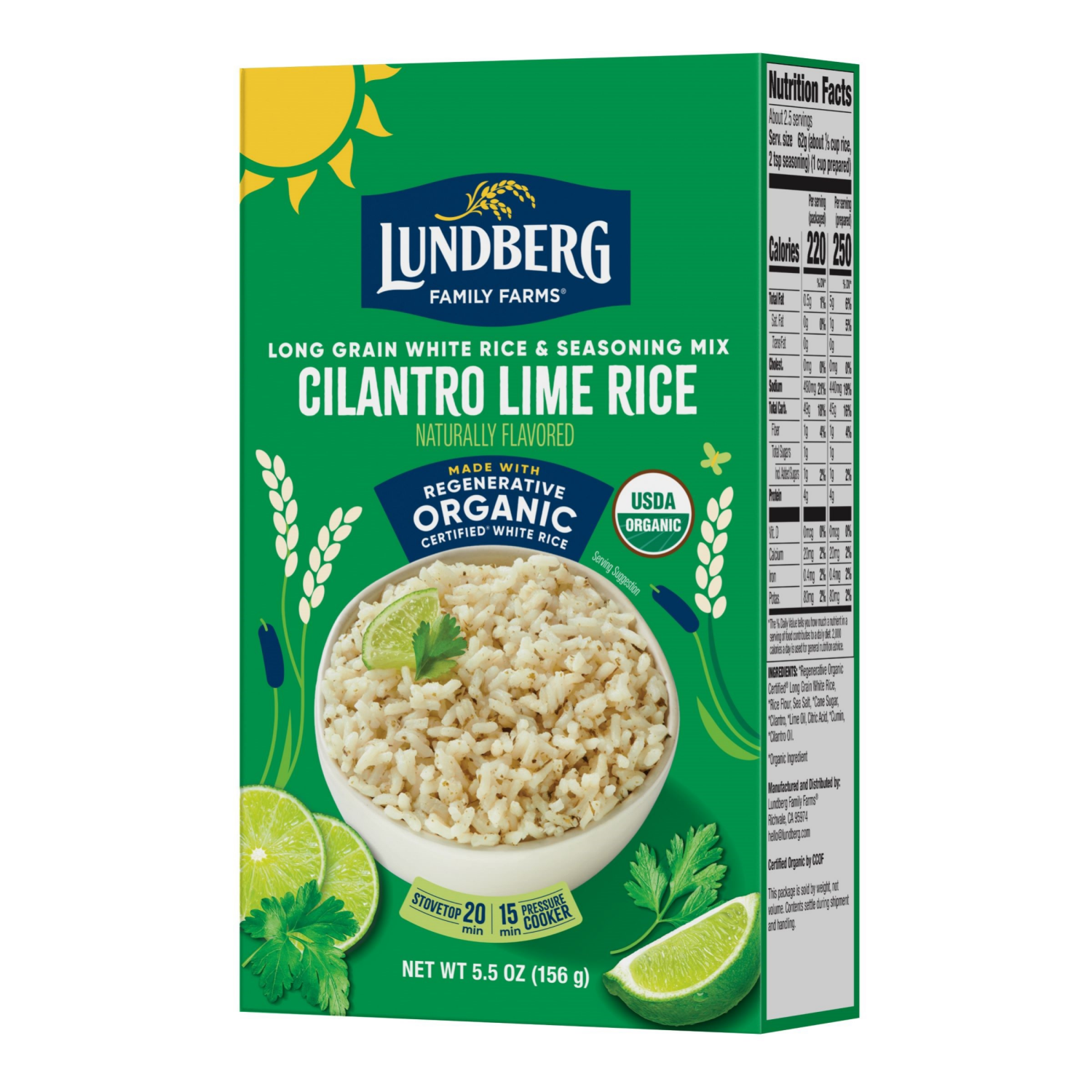 slide 2 of 3, Lundberg Family Farms Organic Cilantro Lime Rice 5.5 oz, 5.5 oz