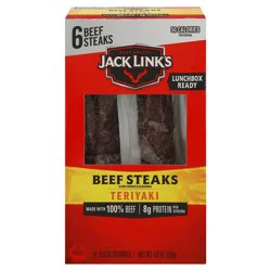 Jack Link's Teriyaki Beef Steak, 0.8 oz, 6 pack