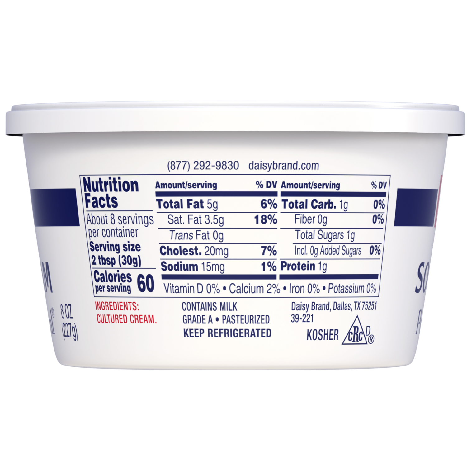 slide 2 of 4, Daisy Sour Cream, Pure & Natural, 8 oz