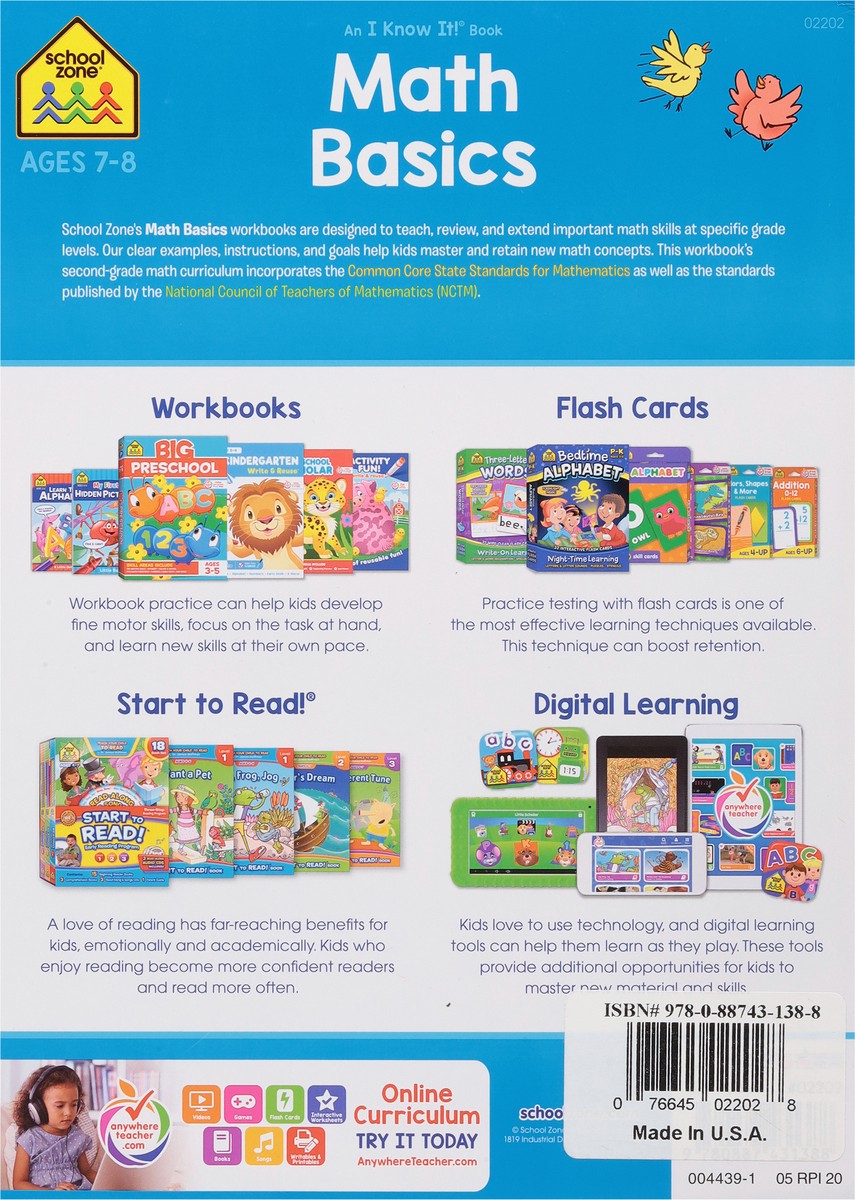 slide 5 of 9, School Zone Math Basics Book 1 ea, 1 ct