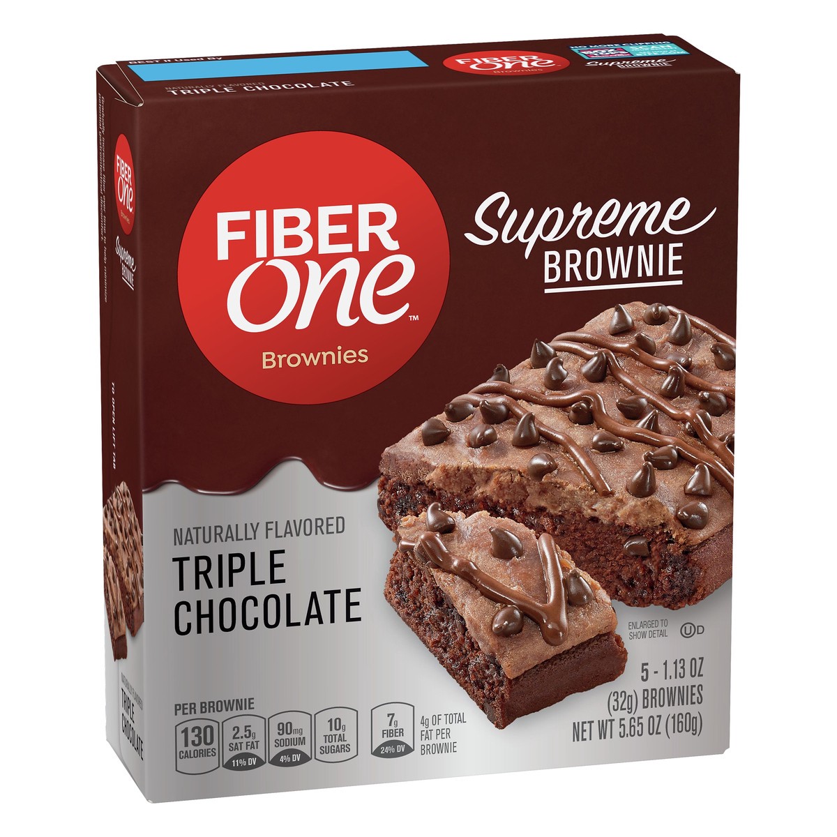 slide 7 of 12, Fiber One Triple Chocolate Supreme Brownie 5 ea, 5 ct