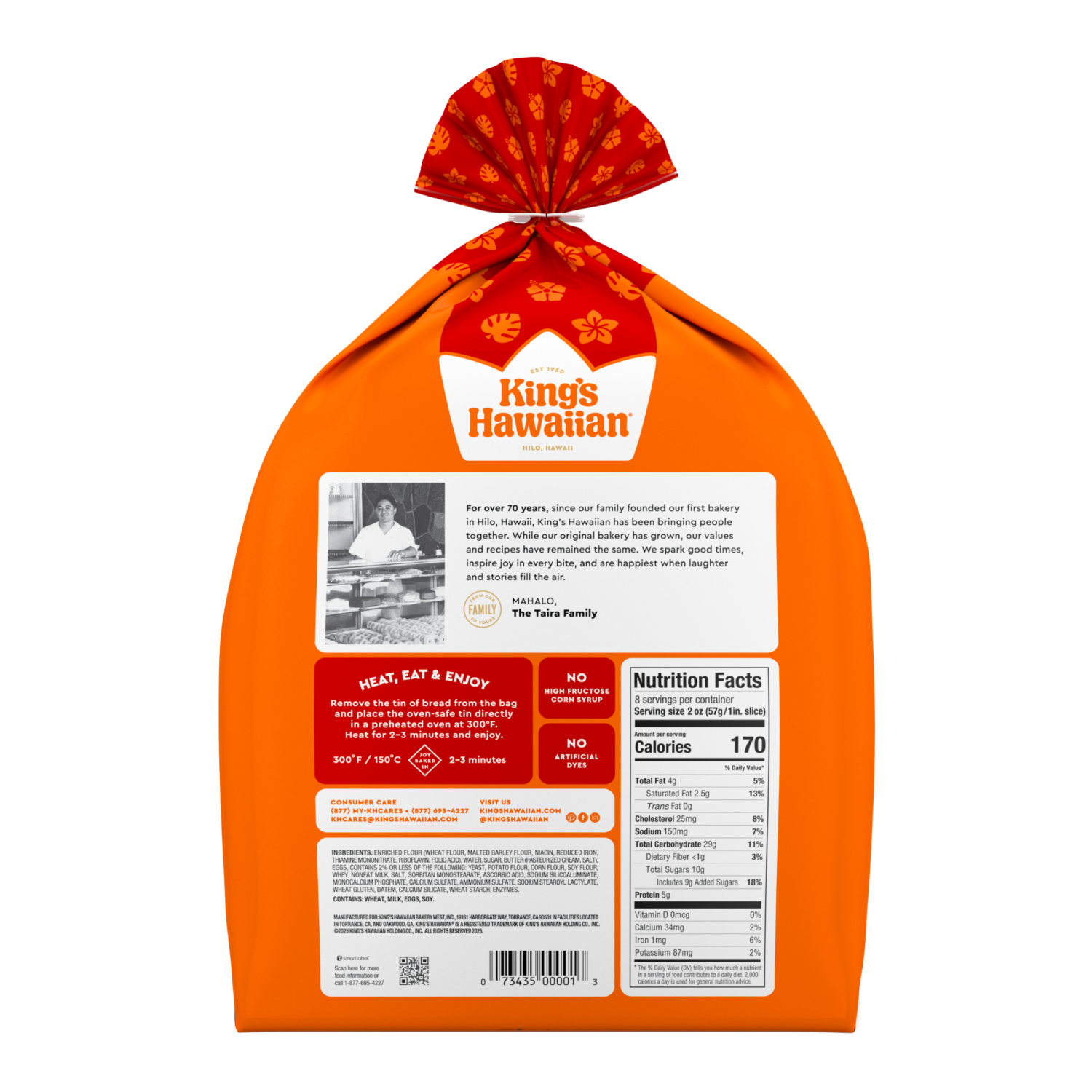 slide 2 of 2, King's Hawaiian Original Hawaiian Sweet Round Bread, 16 oz, 16 oz