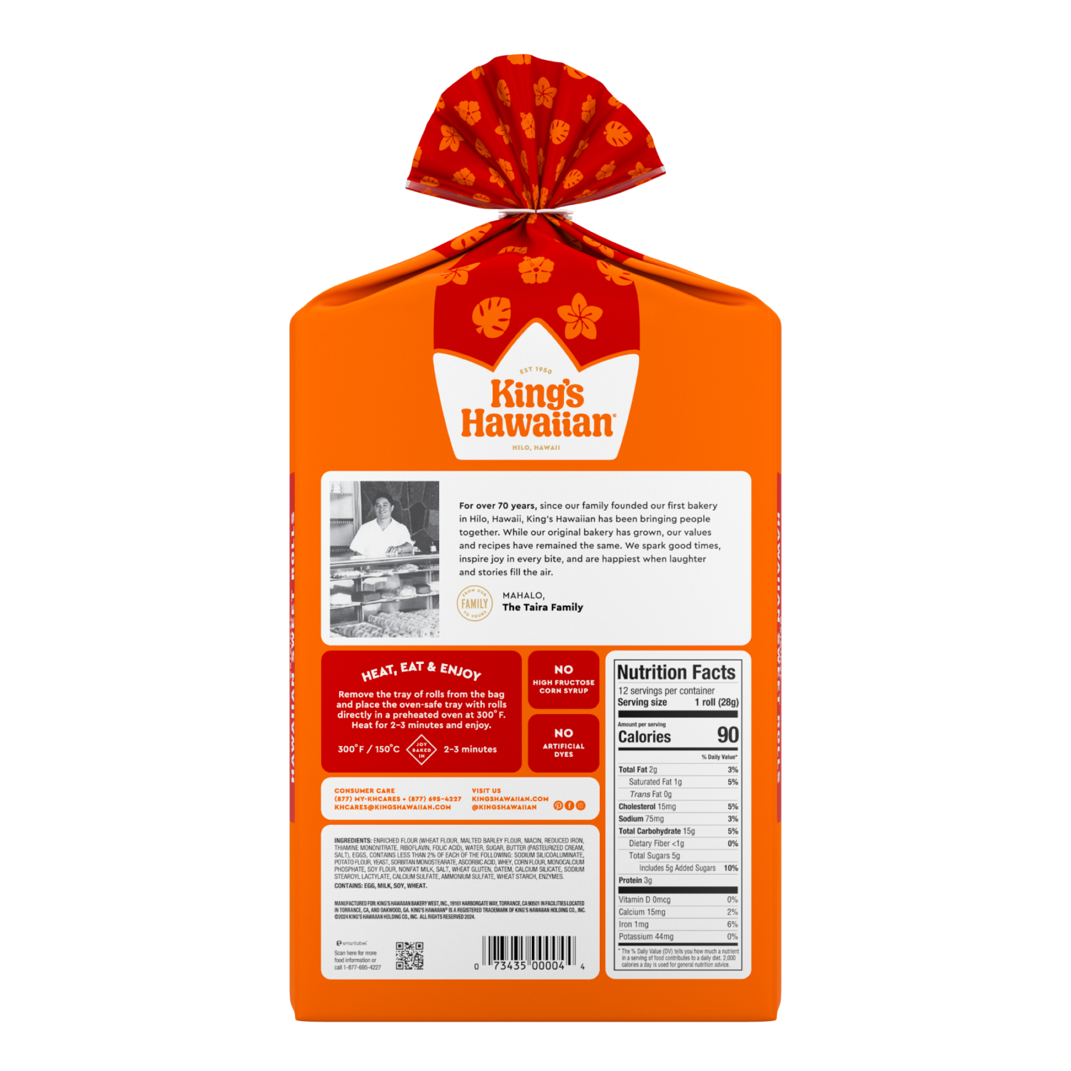 slide 2 of 2, King's Hawaiian Original Hawaiian Sweet Rolls, 12 Ct, 12 oz, 12 ct