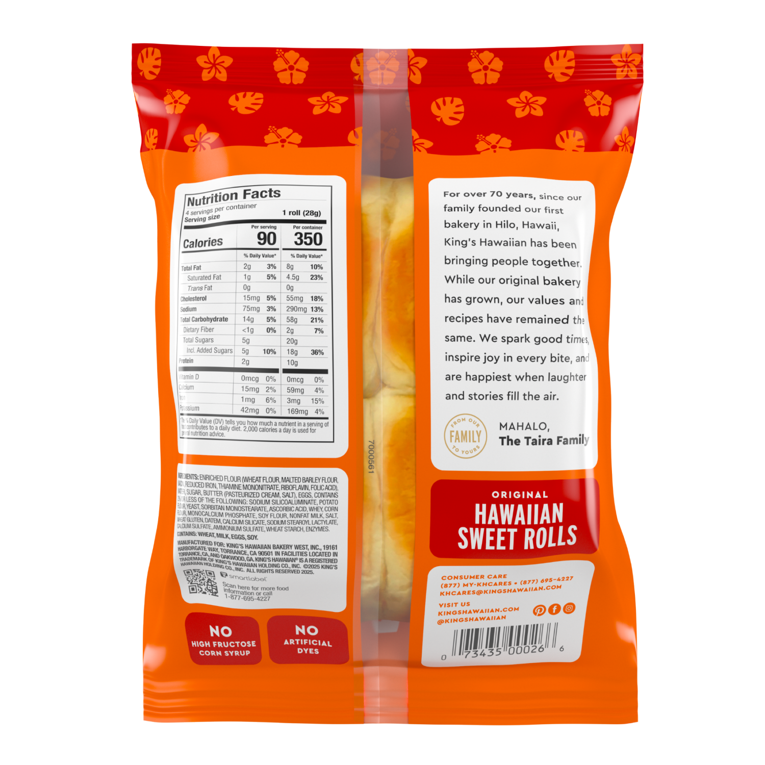 slide 2 of 2, King's Hawaiian Original Hawaiian Sweet Rolls, 4 Ct, 4 oz, 4 ct