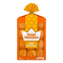 King's Hawaiian Savory Butter Rolls, 12 Ct, 12 oz
