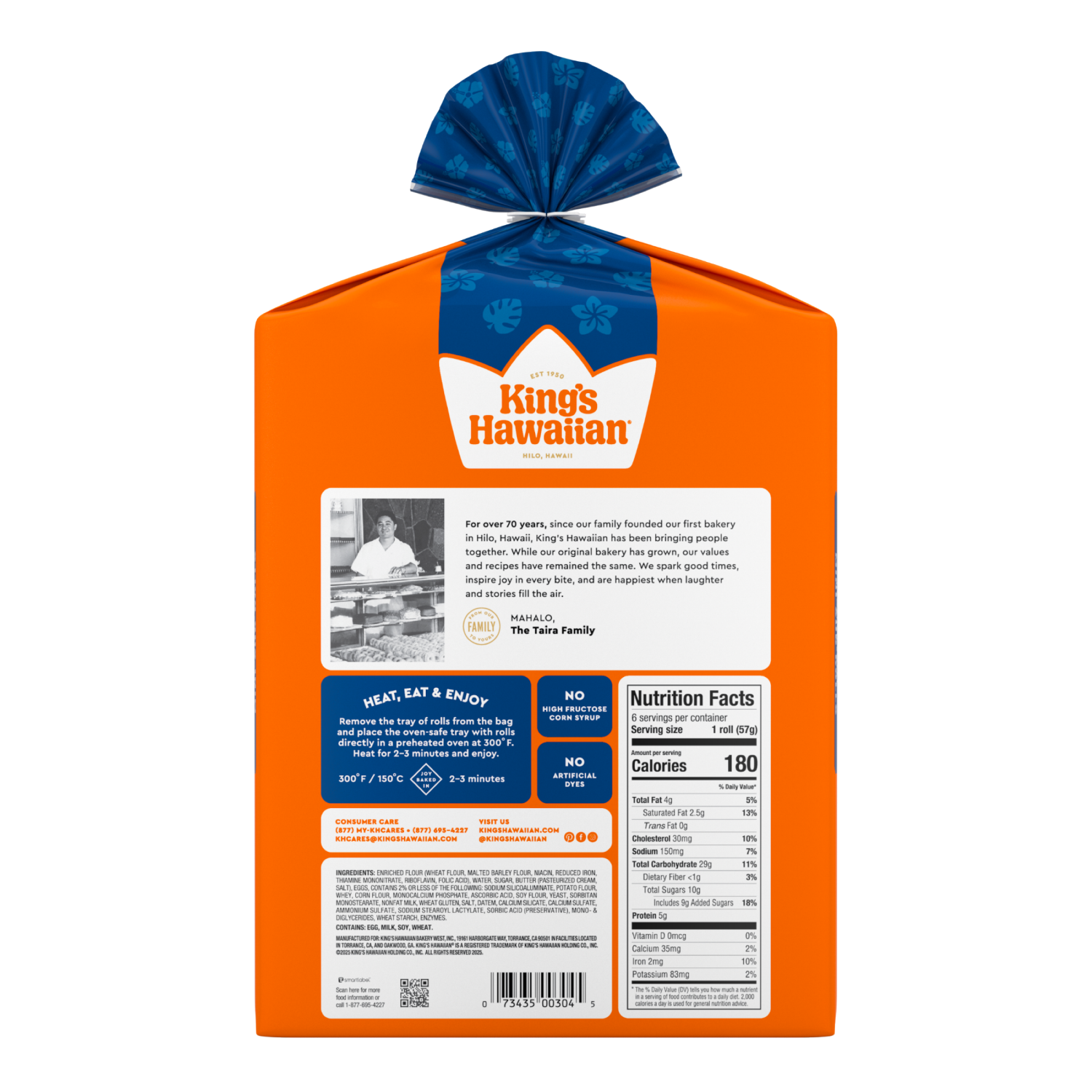 slide 2 of 2, King's Hawaiian Sweet Mini Sub Rolls, 6 Ct, 12 oz, 12 oz